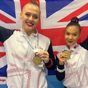 Esme Mathias (17) and Natalia Gilbert (16)  from a gymnastics club in Yate have become European champions