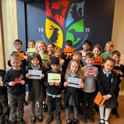 Celebration assembly winners from Hambrook Primary