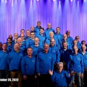 Choir leader Grenville Jones (front row seated) in Nashville with his Bath male choir
