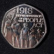 1918 Representation of the People Act 2018 50p coin