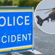 A woman was left with serious injuries after the crash on the B4066 near Bristol and Gloucestershire Gliding Club