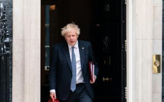 Boris Johnson leaving Number 10. Credit: PA