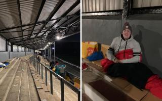 Rugby fan sleeps rough to help homelessness