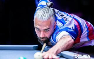 News: Yate's Shaun Hill in action at the Nineball UK Open