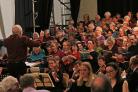 Hugh Barton conducting the choir in Mozart’s Requiem last  year to huge acclaim